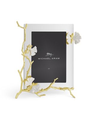 Butterfly Ginkgo Gold Reflective Frame, 5" x 7"
