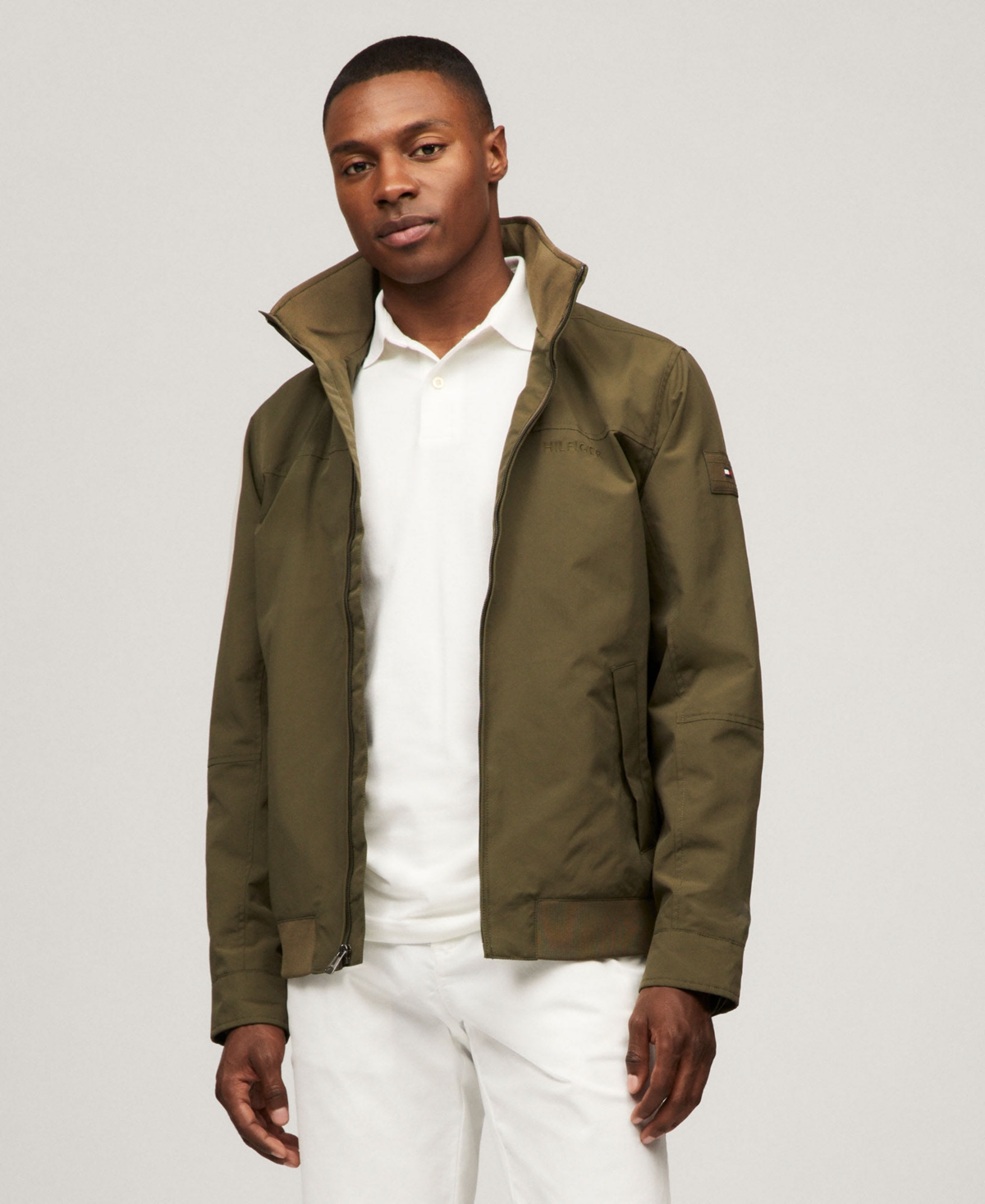 Tommy Hilfiger Men's Regatta Water Resistant Jacket - Army Green