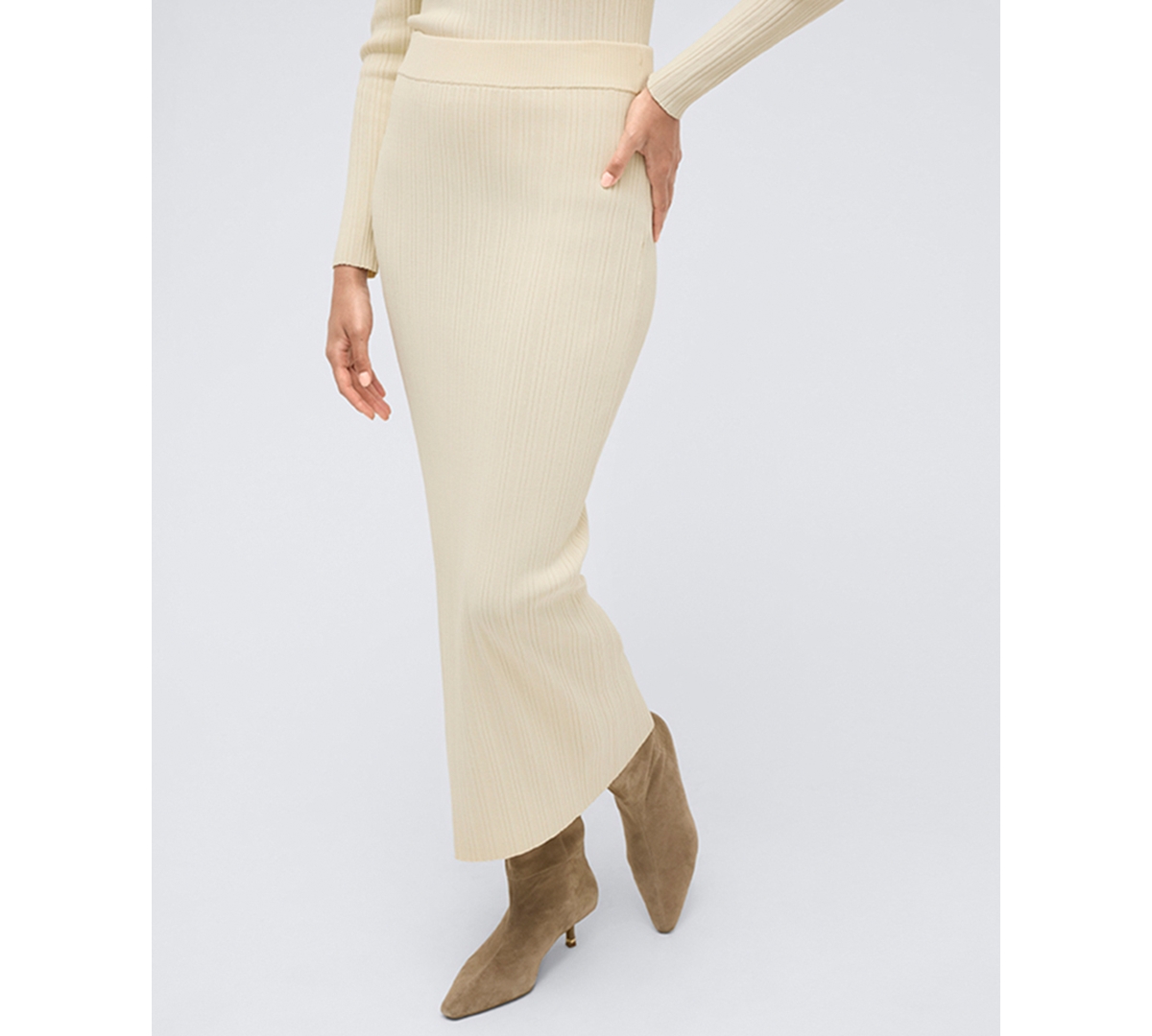 Kenneth Cole Women's Multi Rib-Knit Side-Slit Skirt