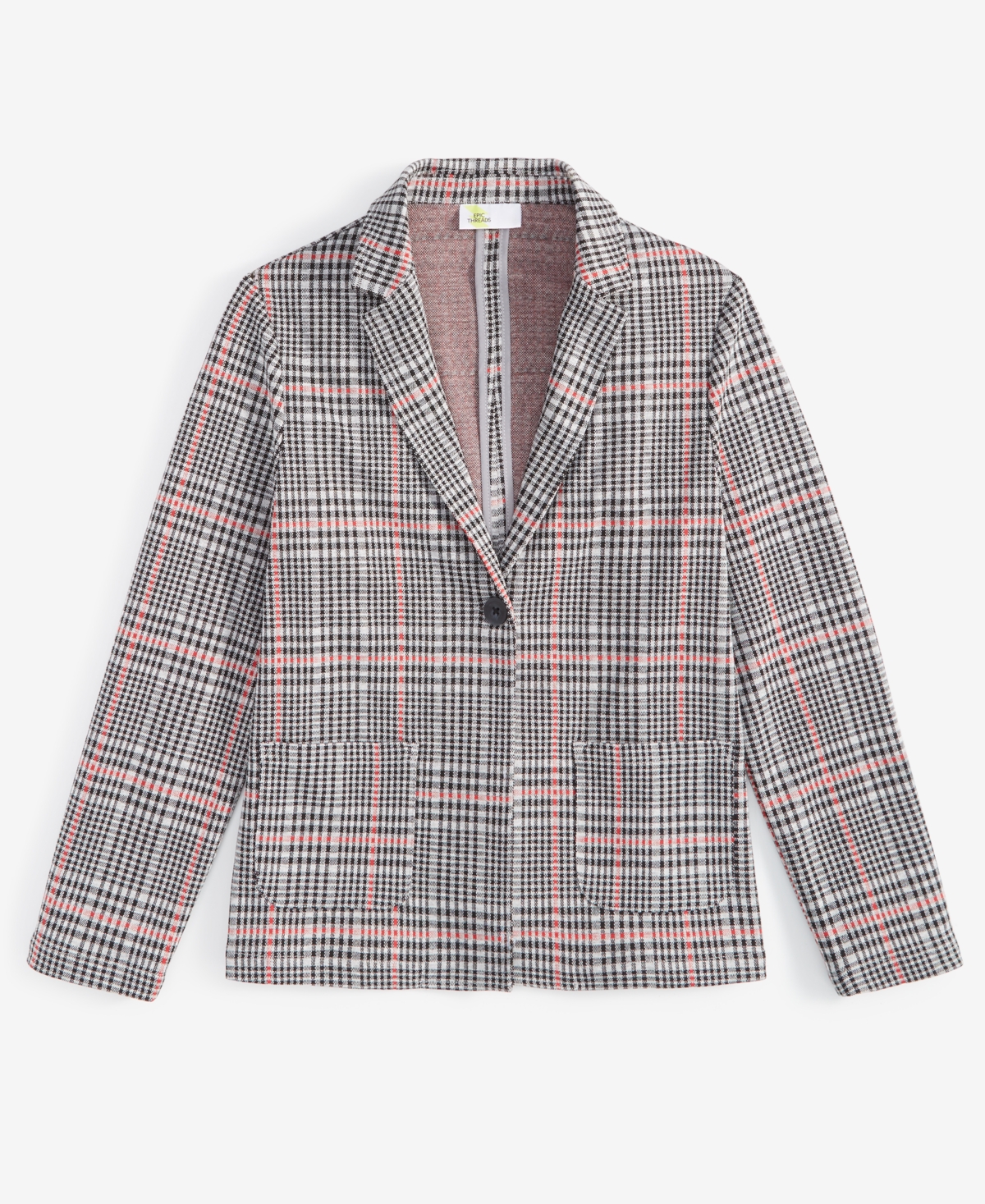 EPIC THREADS LITTLE & BIG GIRLS PLAID BLAZER, CREATED FOR MACY'S 