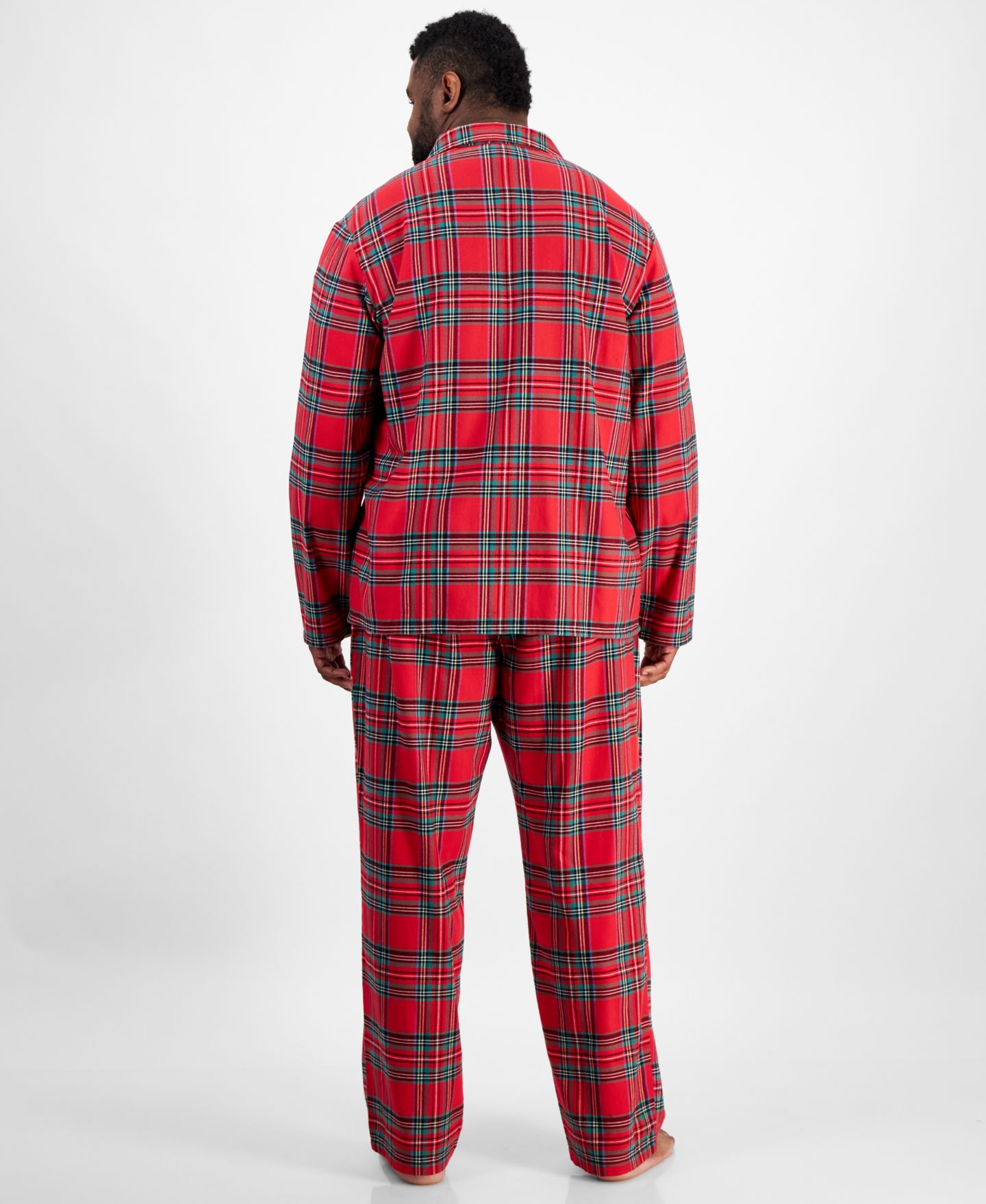 Семейная пижама Holiday Lane Brinkley Plaid с воротником-шалькой, мужская, большие размеры, цвет: Клетчатый — фото 2