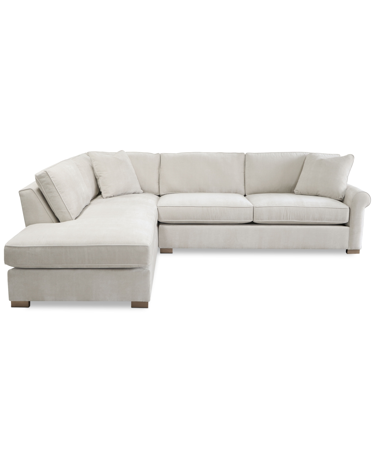 MACY'S MARLYANN 2-PC. FABRIC ROLL ARM SECTIONAL SOFA, EXCLUSIVELY AT MACY'S 
