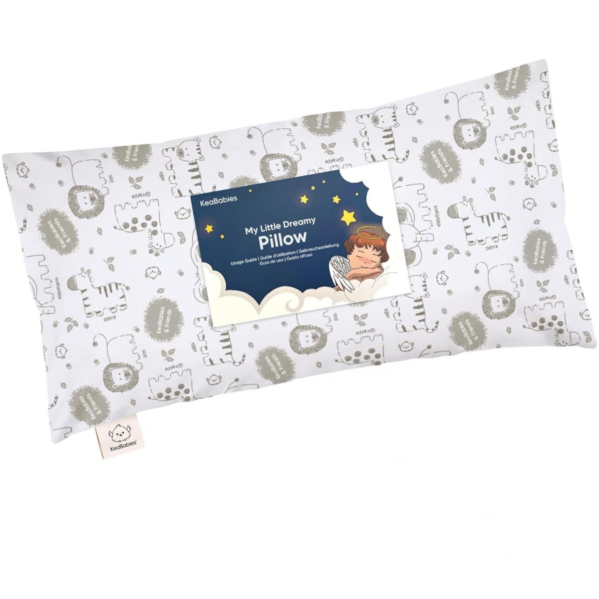 KeaBabies Buddy Toddler Pillow with Pillowcase, 10X18 Soft Organic Cotton Toddler Pillows for Sleeping, Kids Pillow