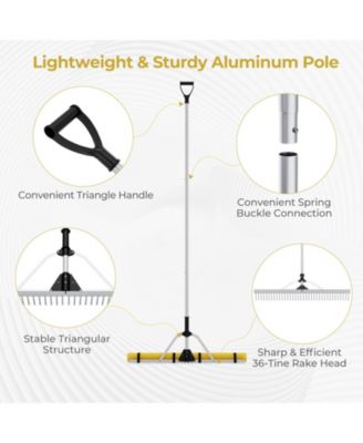 Floating Weed Lake Rake 36” Aquatic Pond Weed Cutter with Foam Floats