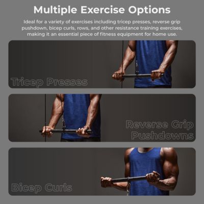 Rotating Straight Bar Cable Attachment, Up to 330 LBs Support