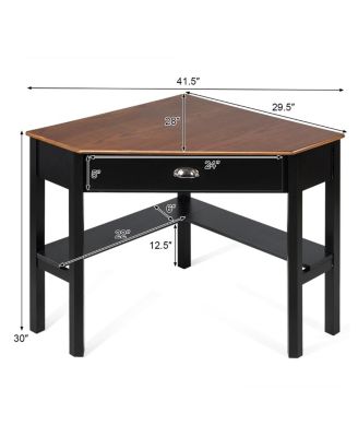 Corner Computer Desk Laptop Writing Table Wood Workstation