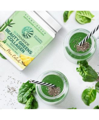 Collagen Powder with Biotin Probiotics & Hyaluronic Acid | Beauty Greens | Pina Colada