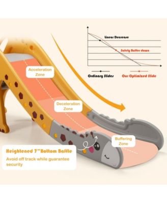 SUGIFT 3-in-1 Kids Climber Slide Play Set with Basketball Hoop