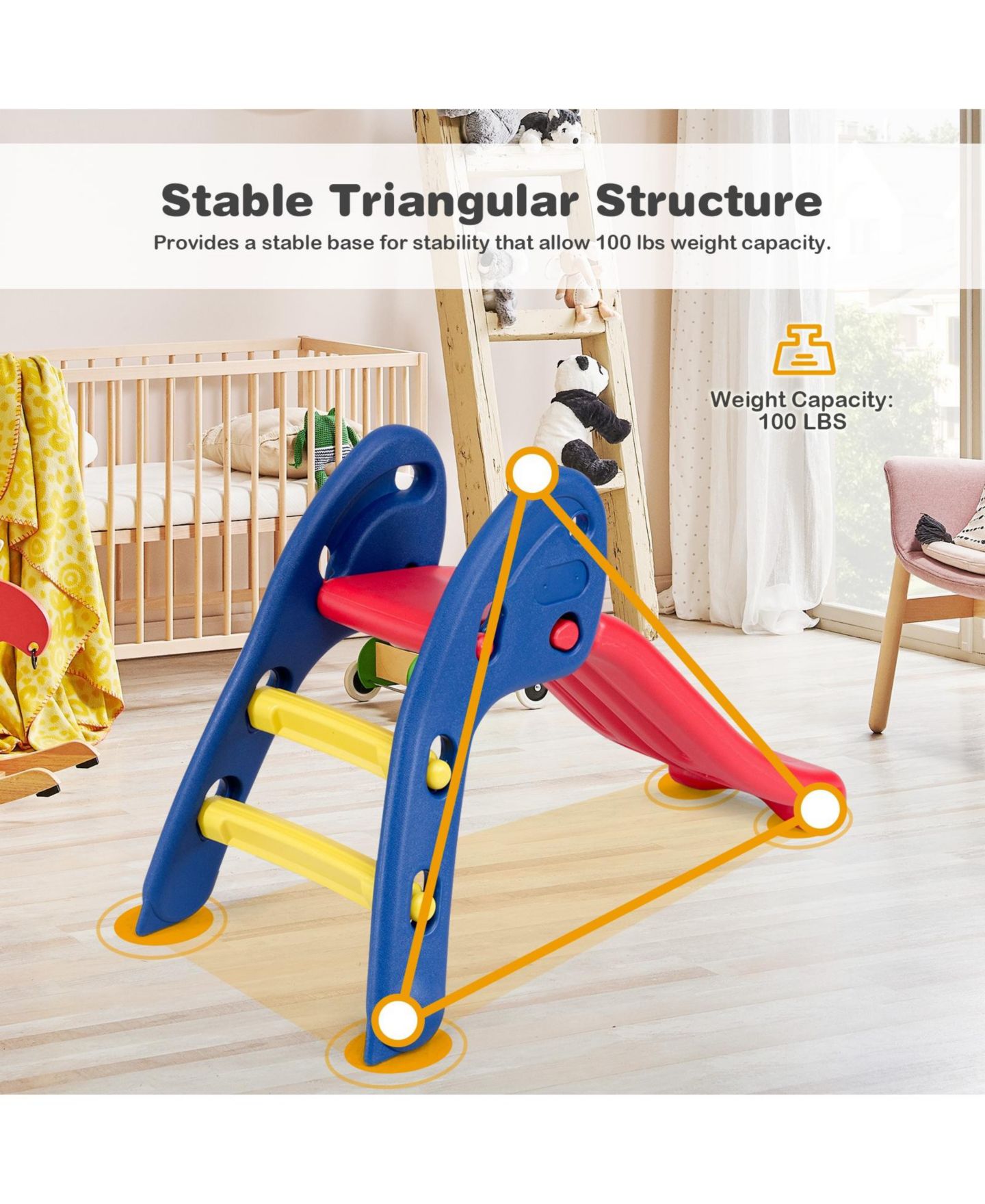 Детская игрушка INOLAIT 2 Step Children Folding Plastic Slide — фото 10