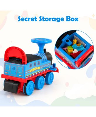 6V Electric Kids Ride On Train Motorized Train Toy w/ Track & 6 Wheels Navy