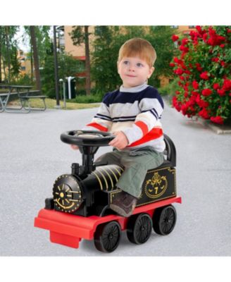 6V Electric Kids Ride On Train Motorized Train Toy w/ Track & 6 Wheels Green