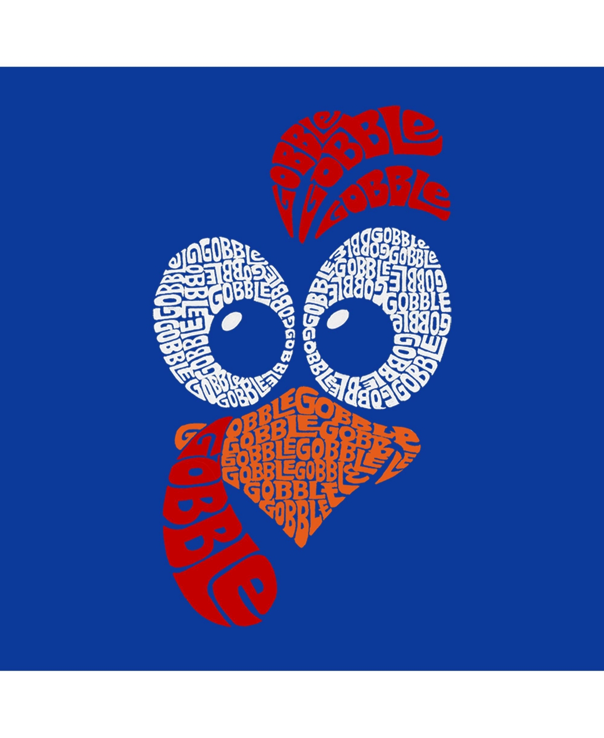 La Pop Art Girls Turkey Face Word Art Crewneck Sweatshirt
