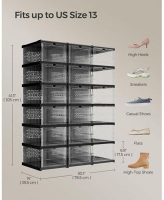 Transparent Stackable Shoe Boxes for Clear and Organized Footwear Storage