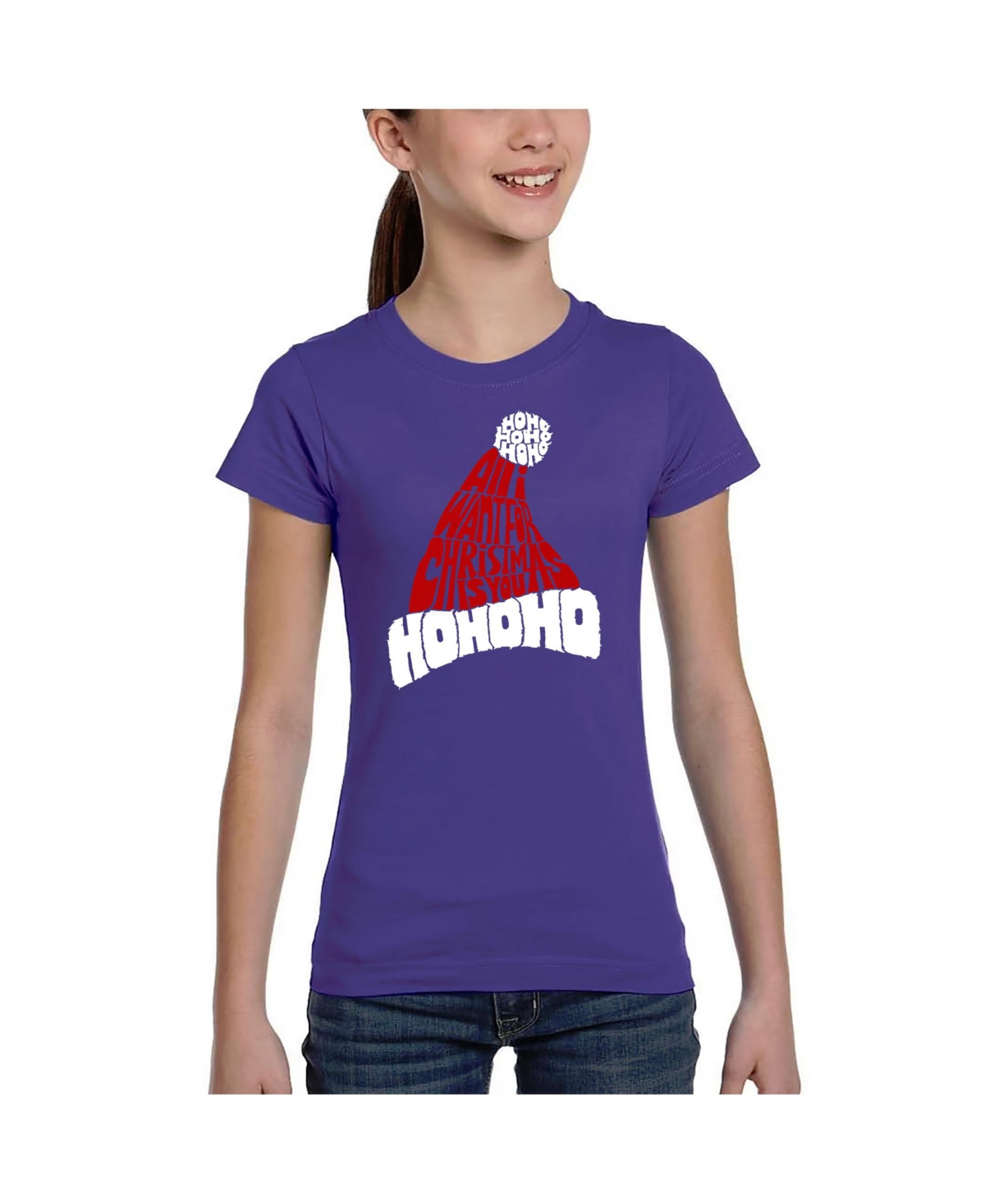 La Pop Art Girls All I Want for Christmas is You Word Art T-Shirt