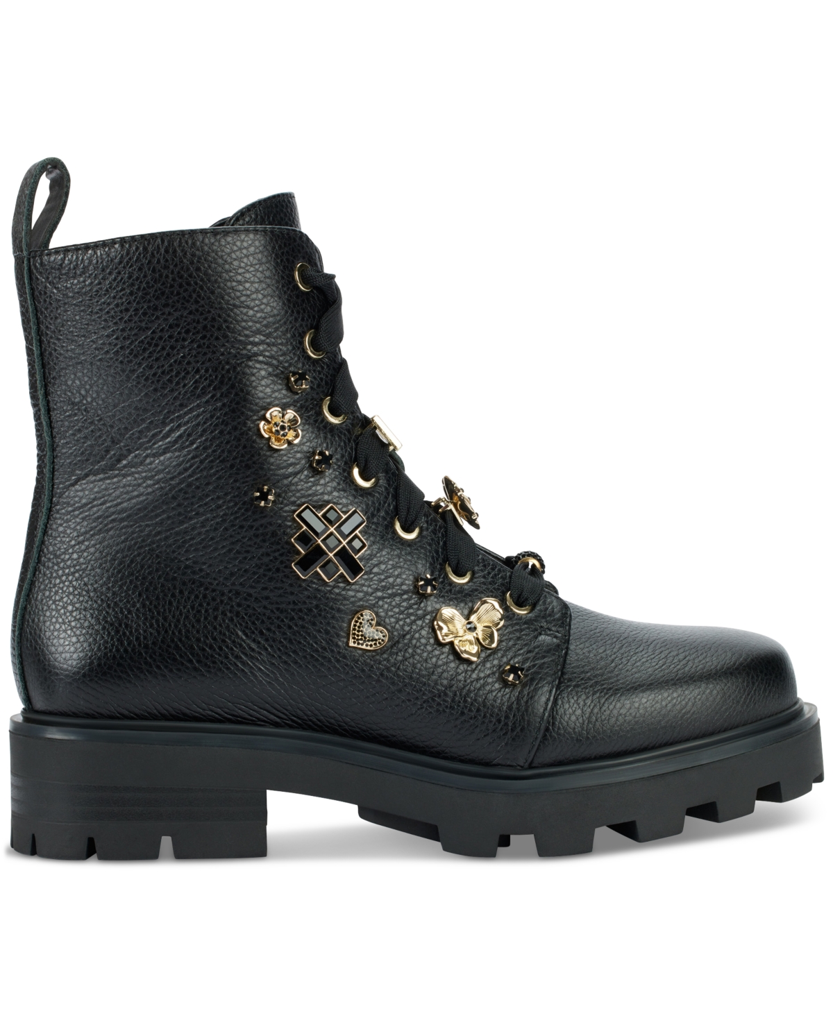 Karl Lagerfeld Makenzie Combat Booties In Black