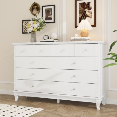 55.1" MDF 10-Drawer Storage Dresser Cabinet