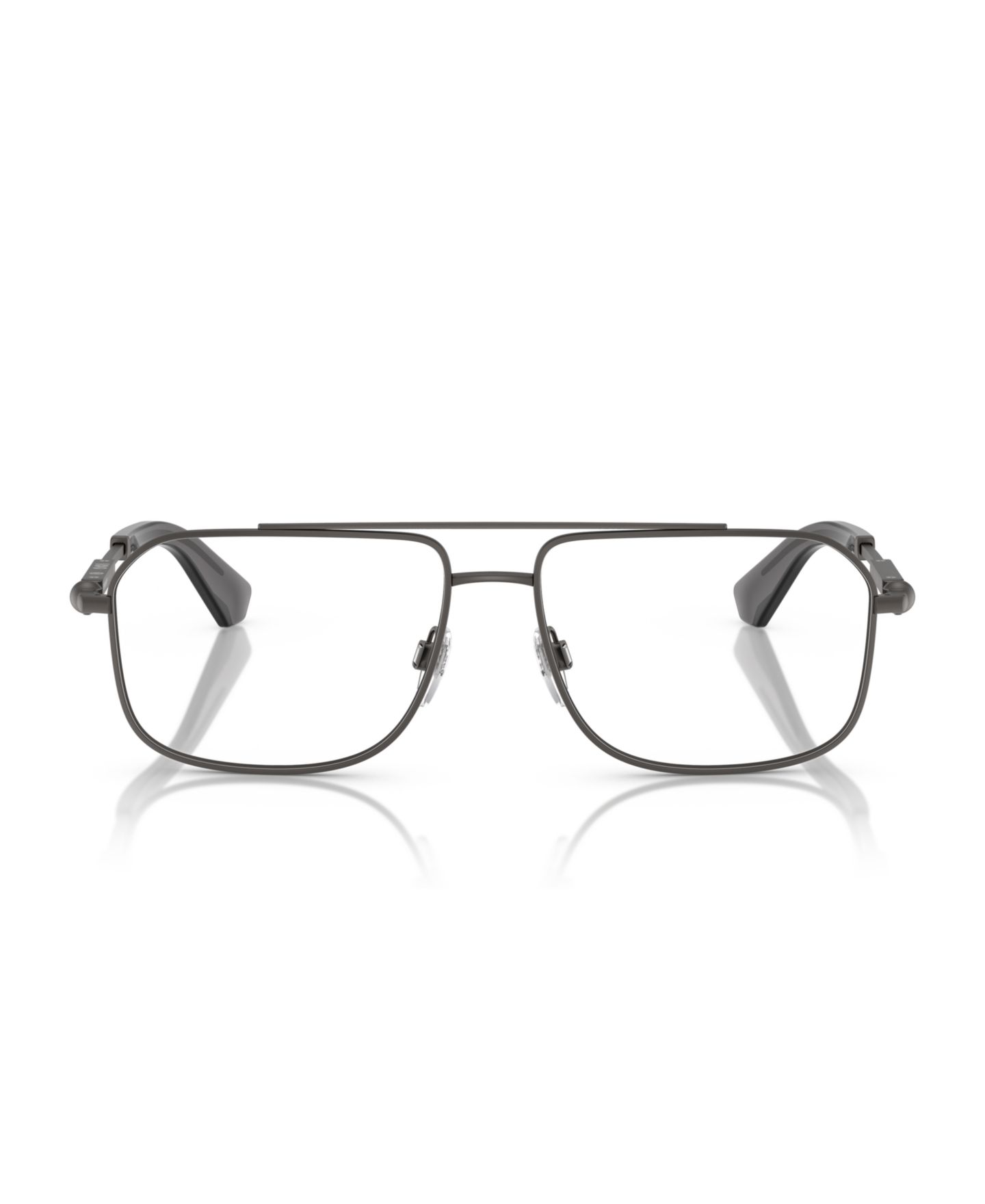 Мужские очки Burberry Man Rectangle Metal BE1391 Eyeglasses, цвет: Серый — фото 2