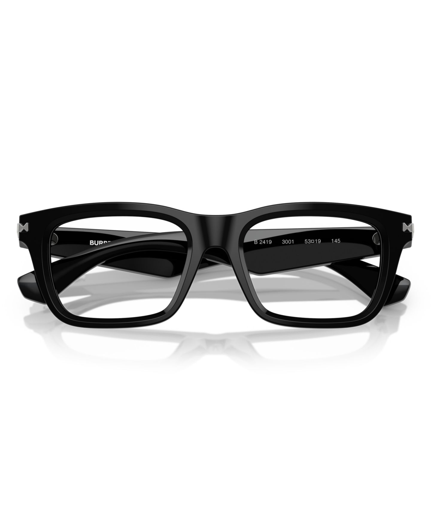 Мужские очки Burberry Man Rectangle Plastic BE2419 Eyeglasses, цвет: Чёрный — фото 5