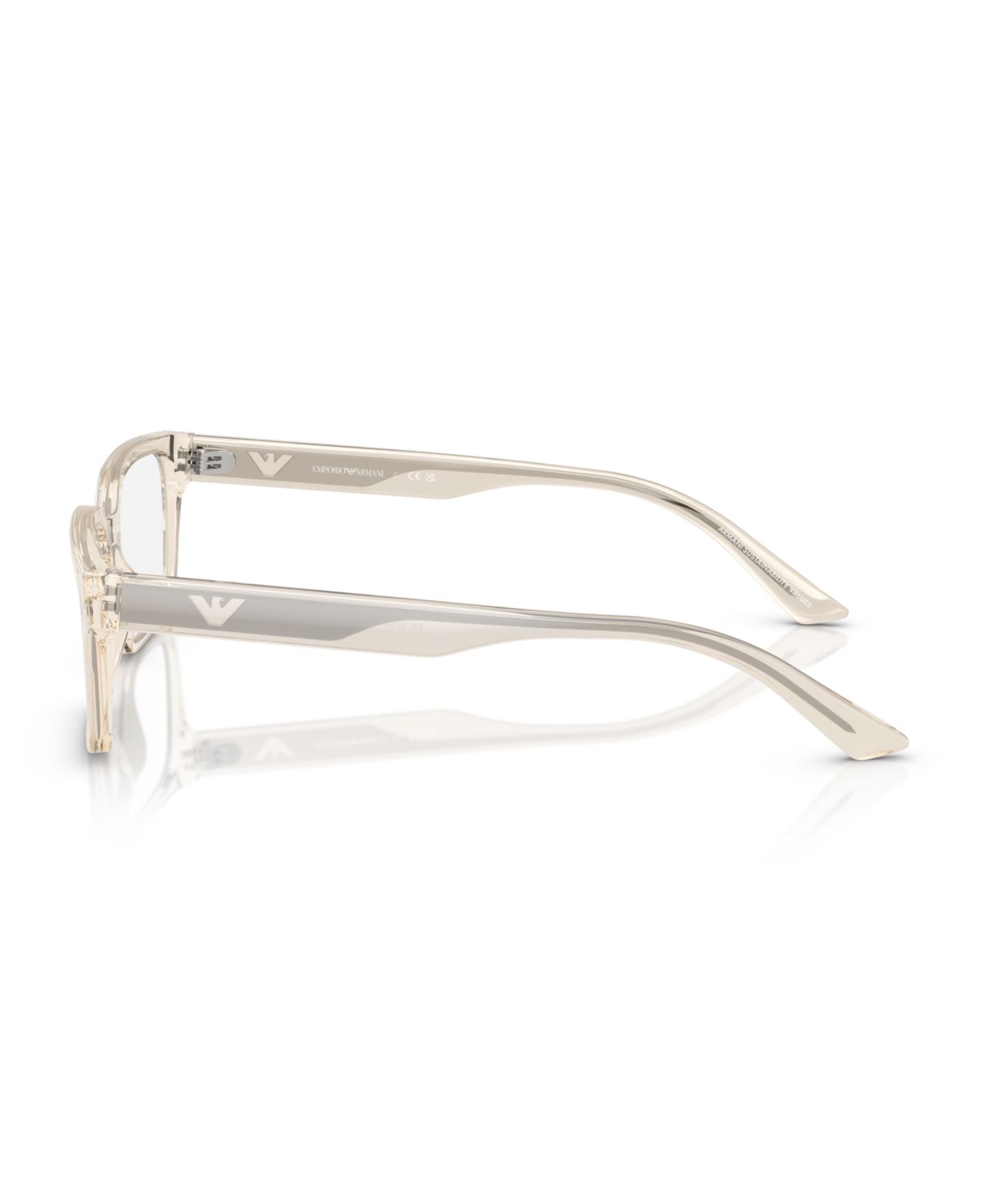 Мужские очки Emporio Armani Man Rectangle Plastic EA3244 Eyeglasses, цвет: Прозрачный — фото 3