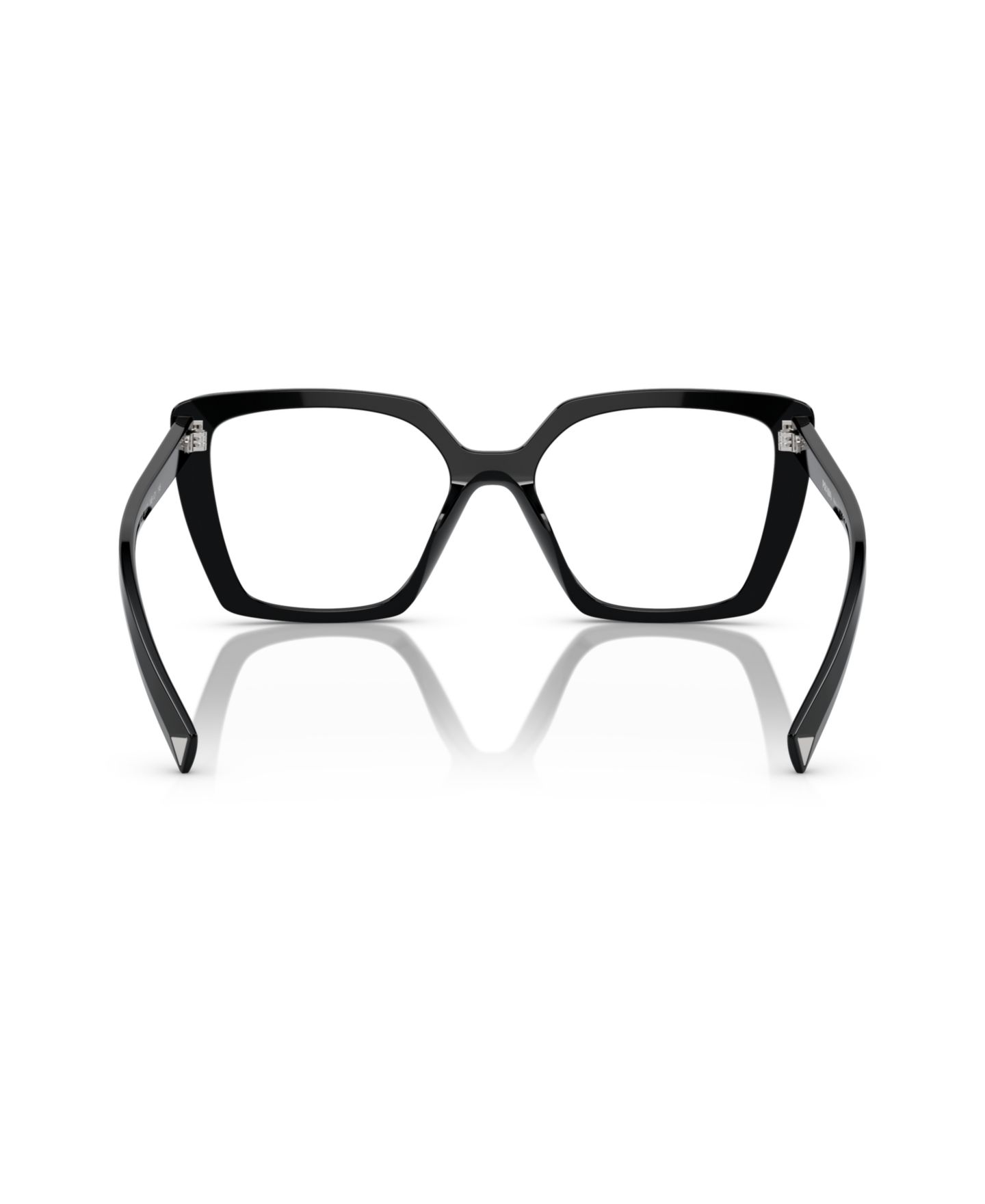 Женские очки Prada Woman Square Plastic PR 16ZV Eyeglasses, цвет: Чёрный — фото 4
