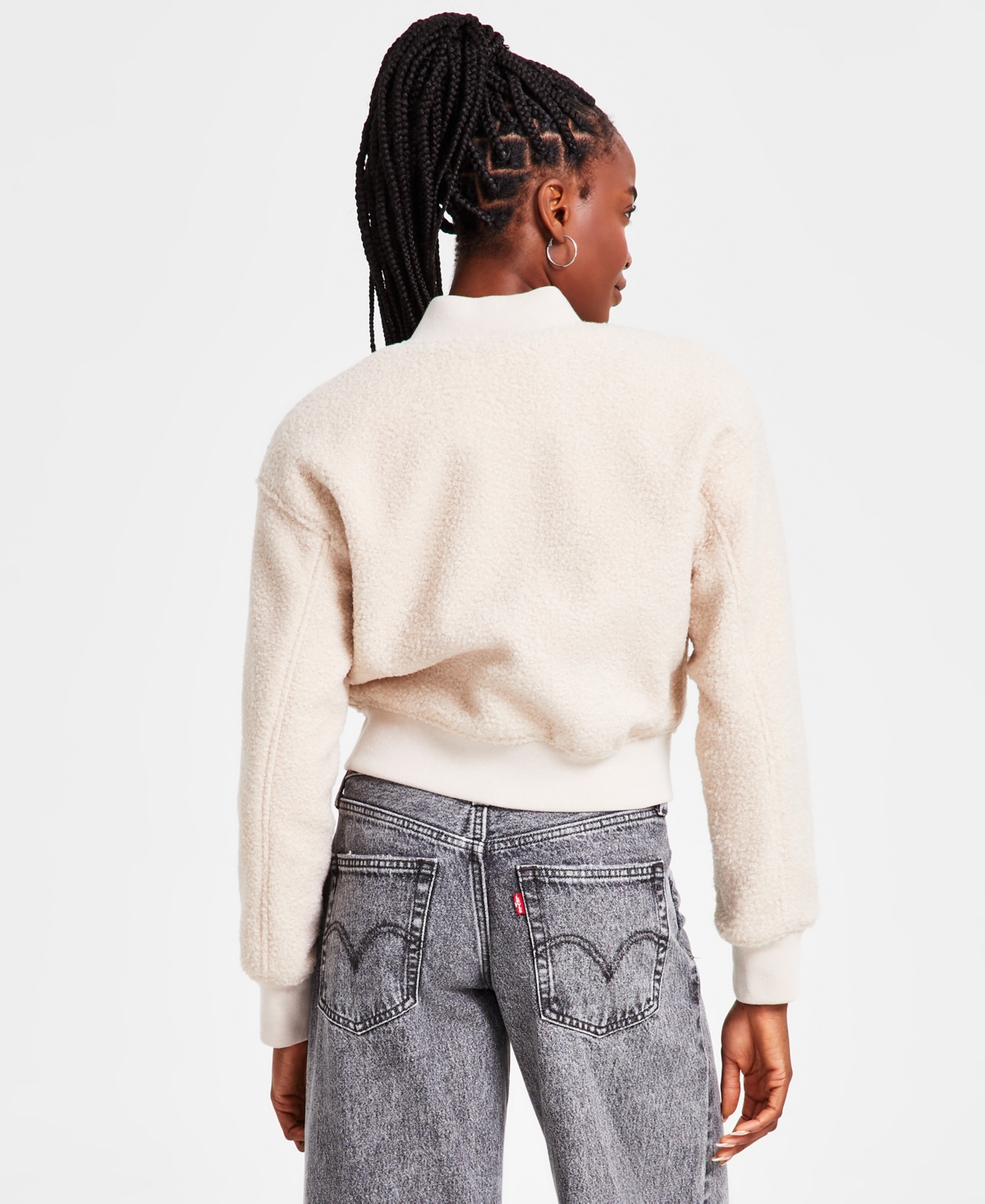 Levi's Women's Sherpa Boucle Varsity Bomber Jacket