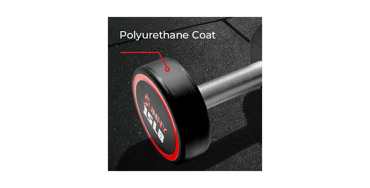 Sunny Health & Fitness Signature Style Polyurethane Round Dumbbells
