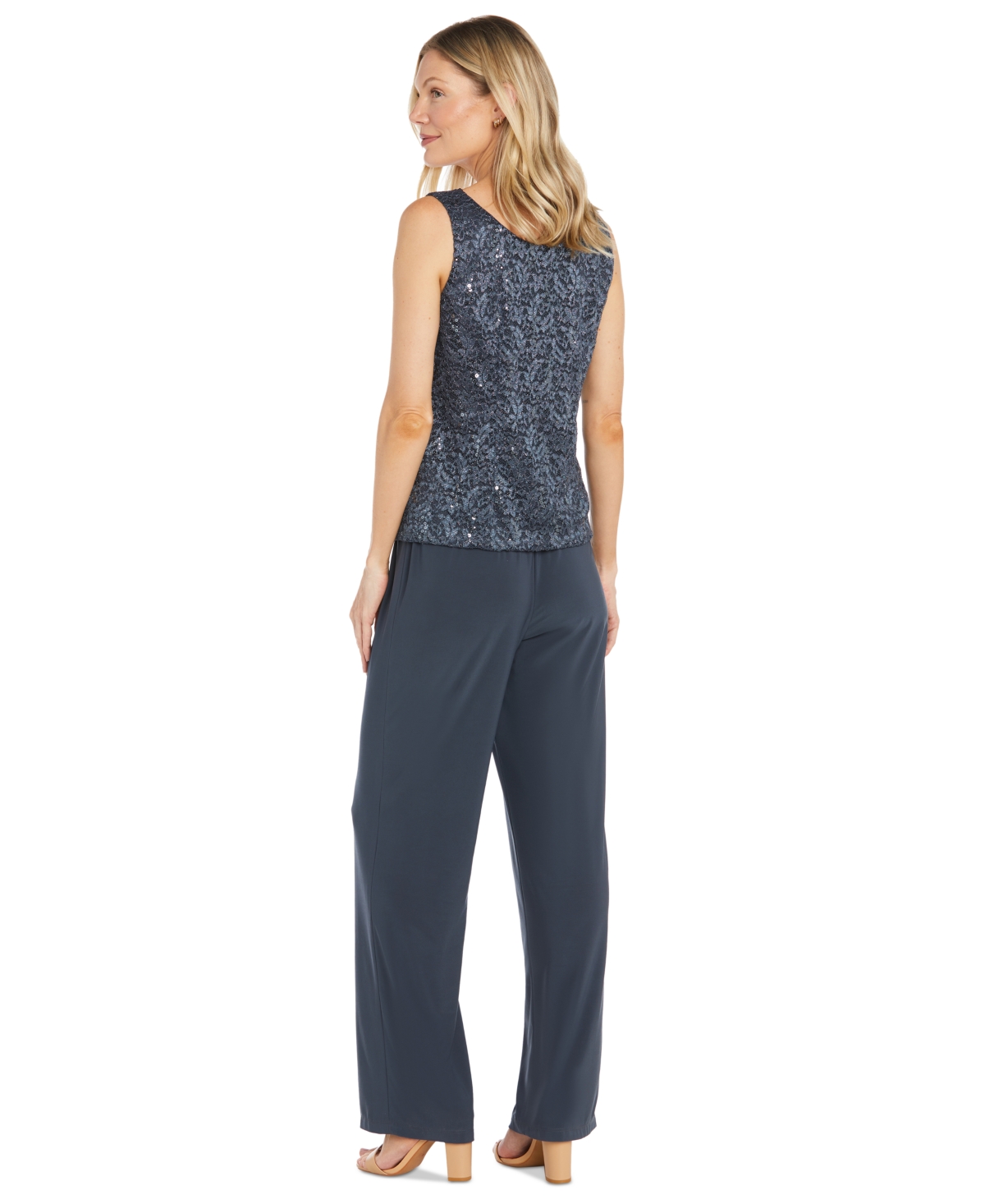 R & M Richards Petite Embellished Jacket, Sleeveless Top & Pants Set