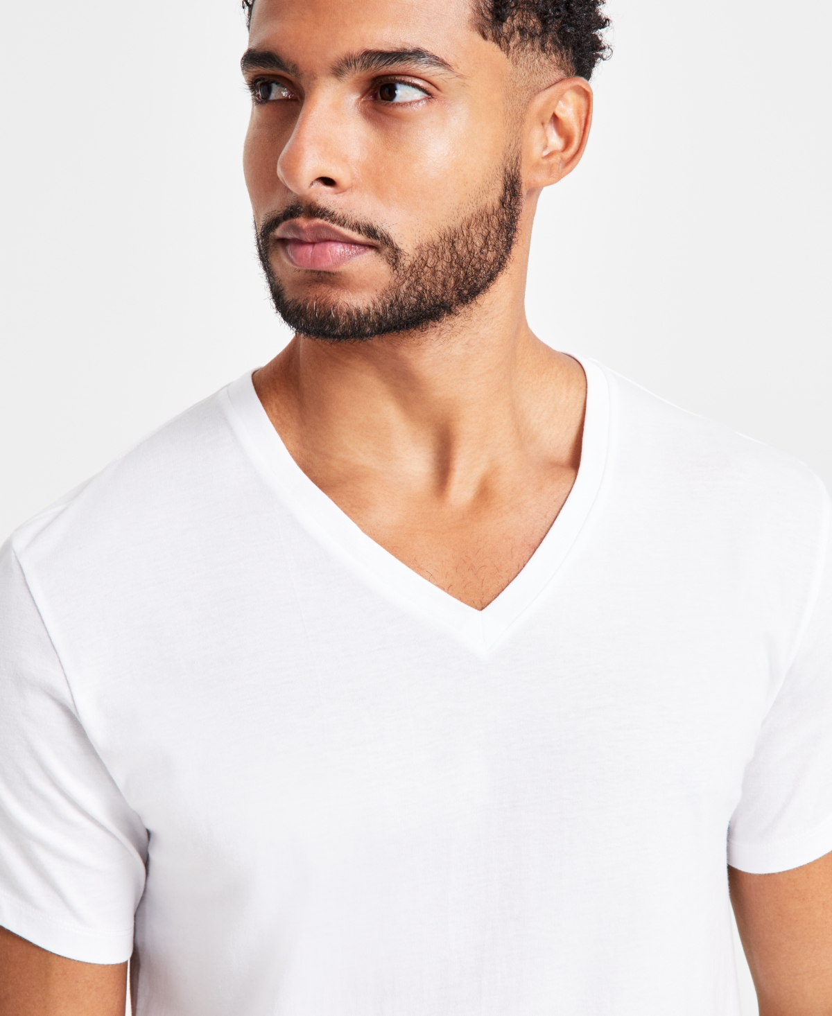 Calvin Klein Men's 3-Pack Cotton Classics Short-Sleeve V-Neck Undershirts