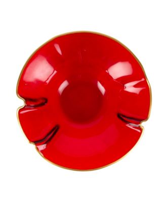 Holiday Glass Small Ruffled Bowl