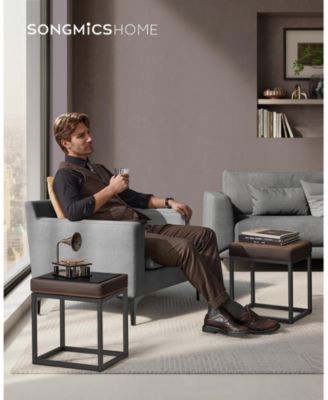 Rectangle Ottoman Footstool Steel Frame