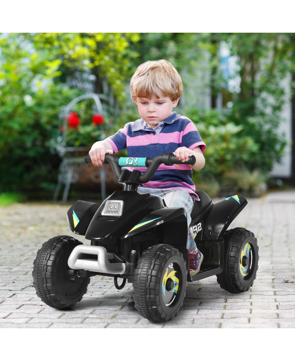 Sugift 6V Kids Electric Atv 4 Wheels Ride-On Toy