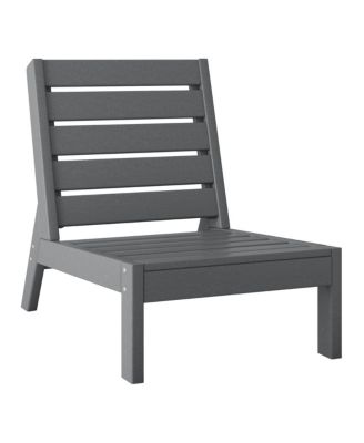 Outdoor HDPE Deep Seating Modular Armless Patio Chair
