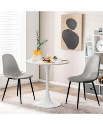 32 Inch Round Outdoor Patio Dining Table with MDF Top