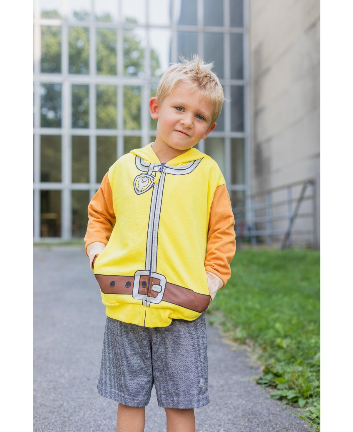 Paw Patrol BoysChase Skye Fleece Zip Up Pullover Hoodie to - Rubble