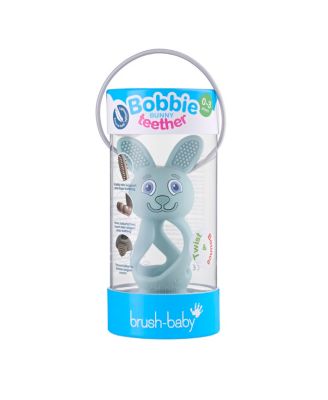 Bobbie Bunny Baby Teether Toy Eucalyptus Green | Twist & Bounce Teething Toy