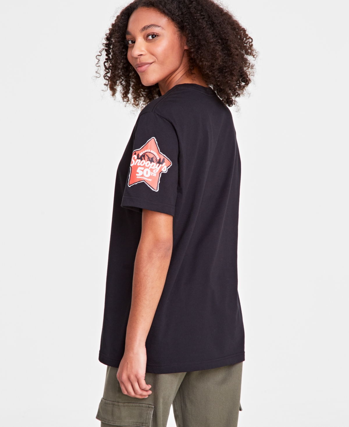 Macy's Unisex Beagle Scout Snoopy Graphic T-Shirt, Created for Macy's - Blk1