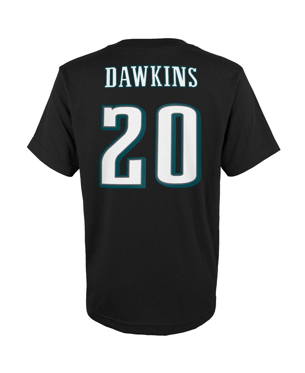 Mitchell & Ness Big Boys and Girls Brian DawkinsPhiladelphia Eagles Retired Retro Player Name Number T-Shirt - Black