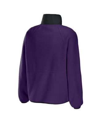 Women's Purple Baltimore Ravens Polar Fleece Raglan Full-Snap Jacket