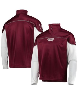 Adidas Men's Maroon Mississippi State Bulldogs AEROREADY Knit Quarter ...