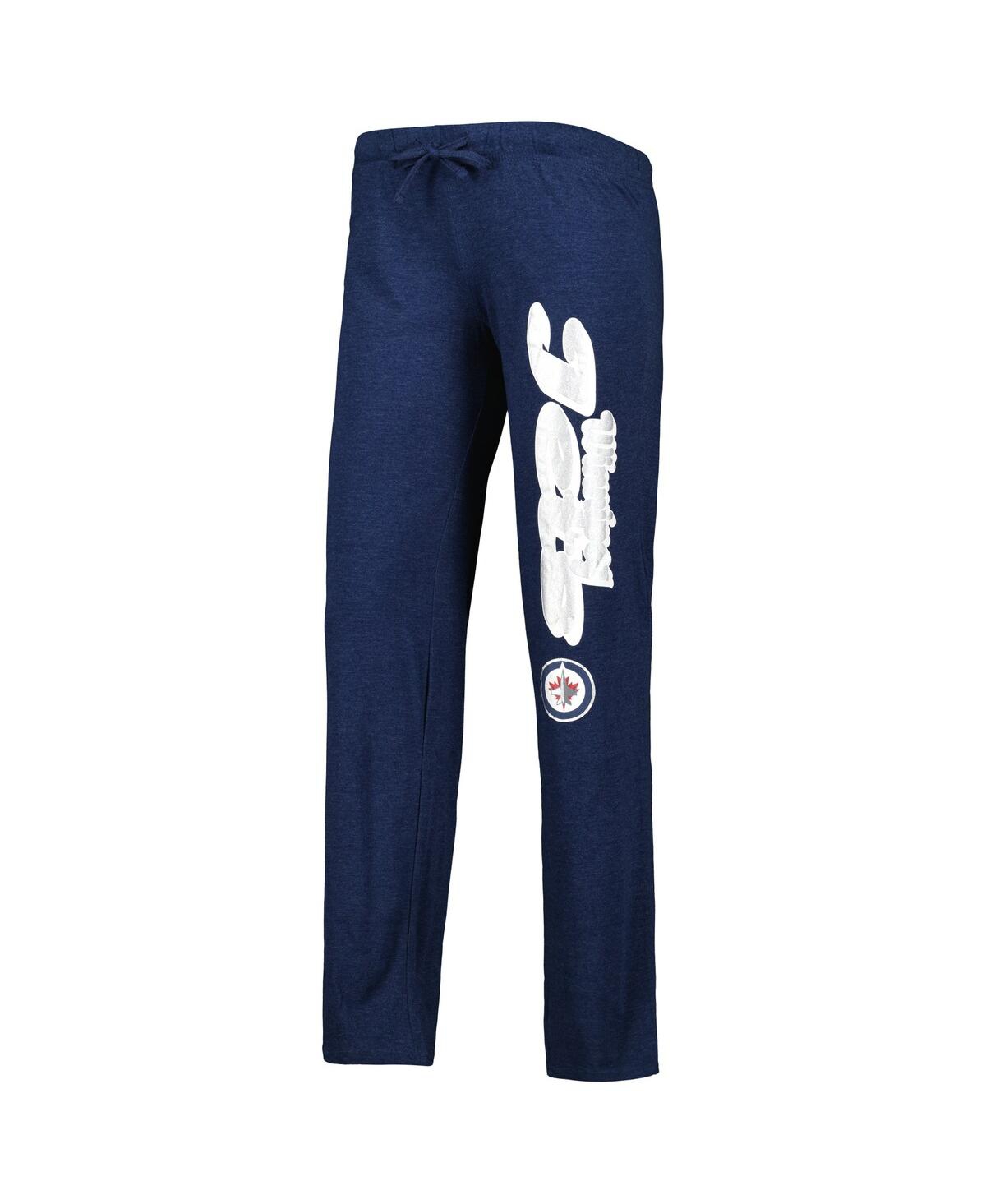 Shop Concepts Sport Women's Heather Gray/heather Navy Winnipeg Jets Meter Muscle Tank Top Pants Sleep Set In Heather Gray,heather Navy