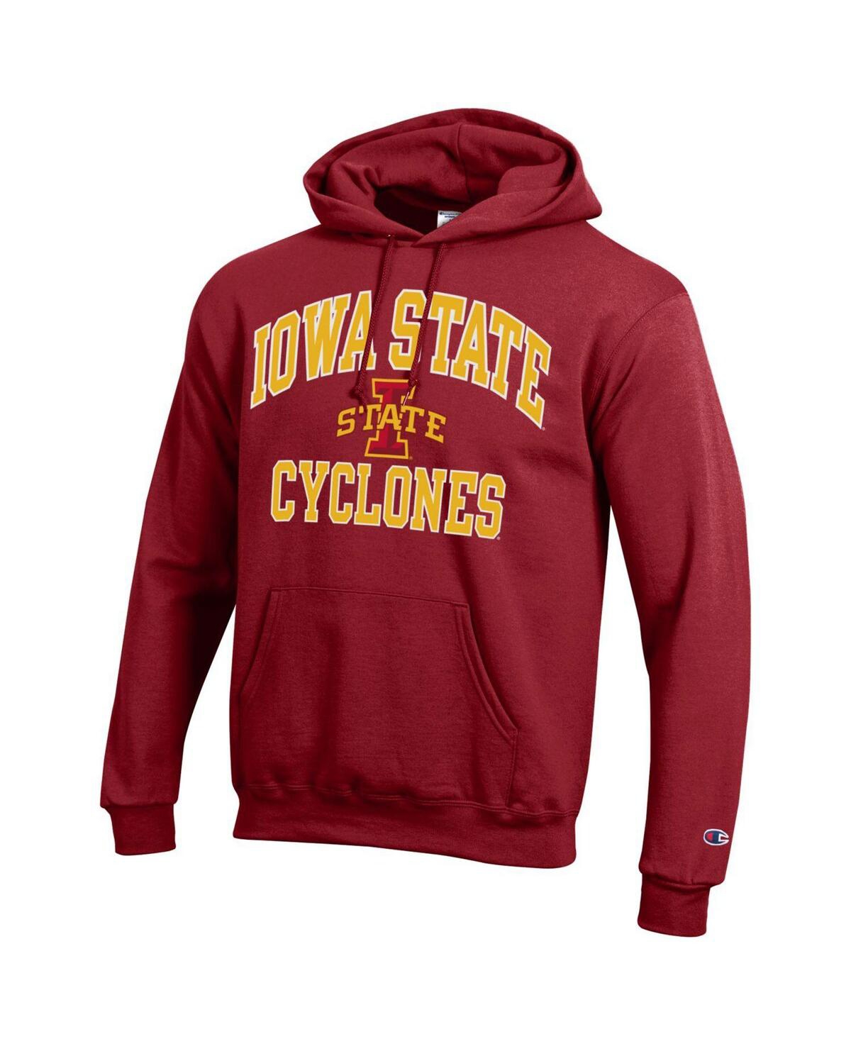 Champion Men's Iowa State Cyclones High Motor Pullover Hoodie In Cardinal