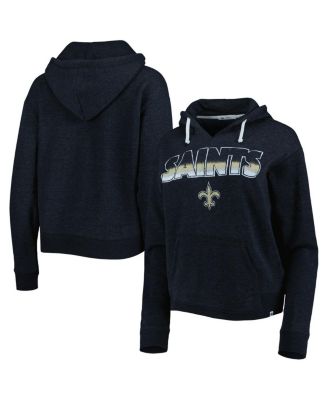 Women's Black New Orleans Saints Color Rise Kennedy Notch Neck Pullover Hoodie