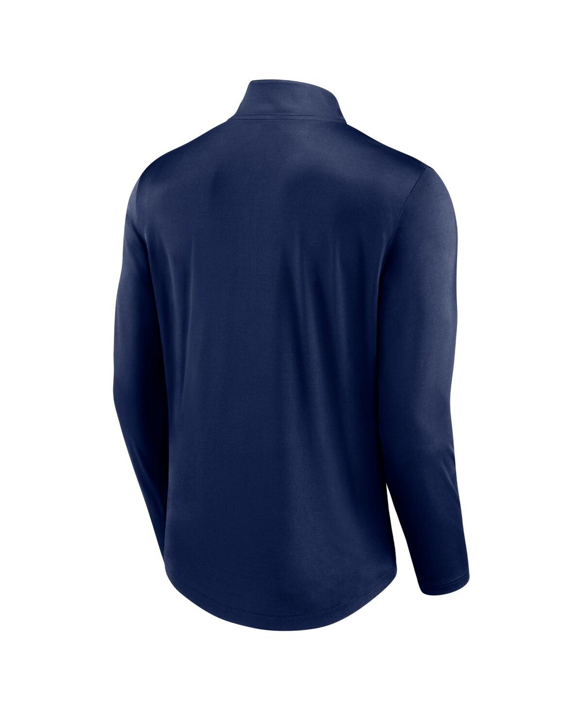 FANATICS MEN'S NAVY NEW ENGLAND REVOLUTION ICONIC QUARTER-ZIP JACKET 