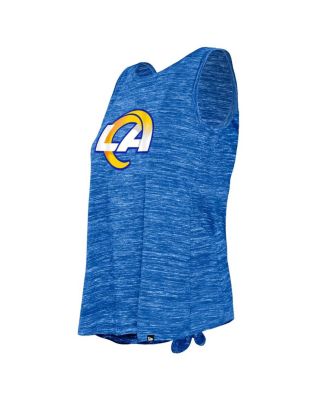 Women's Royal Los Angeles Rams Space Dye Tie-Back Tank Top