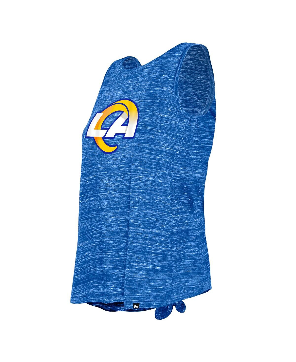 NEW ERA WOMEN'S ROYAL LOS ANGELES RAMS SPACE DYE TIE-BACK TANK TOP 