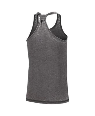 Women's Black Indiana Hoosiers Stacked Name Racerback Tank Top