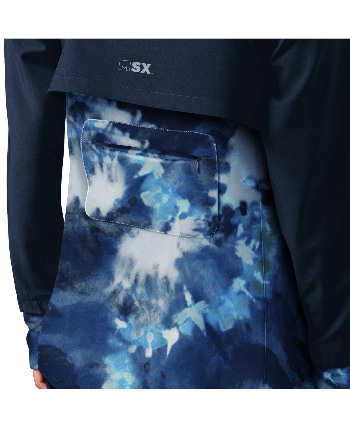 Msx By Michael Strahan Women's Navy New York Giants Grace Raglan Full-zip Running Jacket In Navy