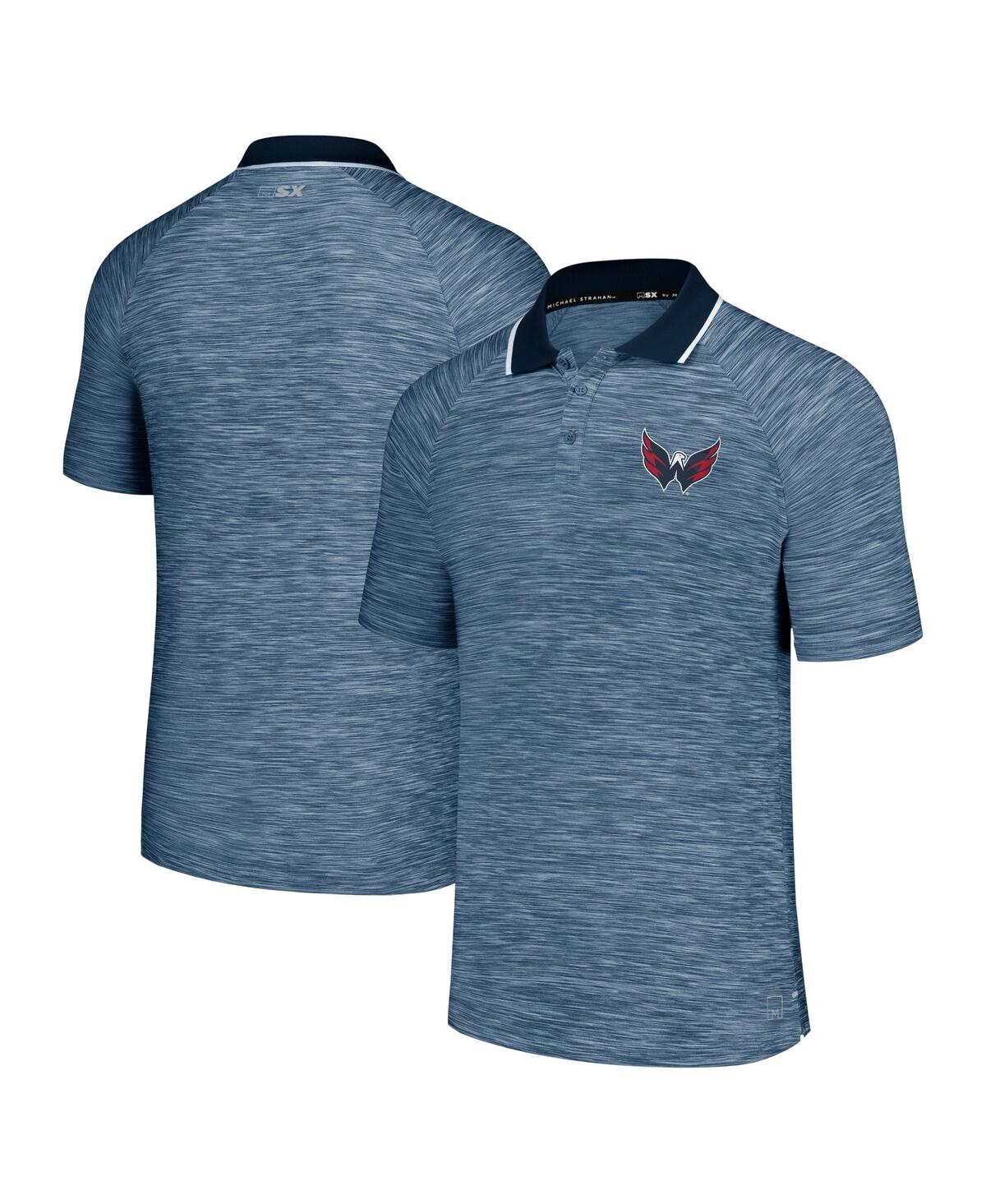 Men's Navy Washington Capitals Strategy Raglan Polo - Navy