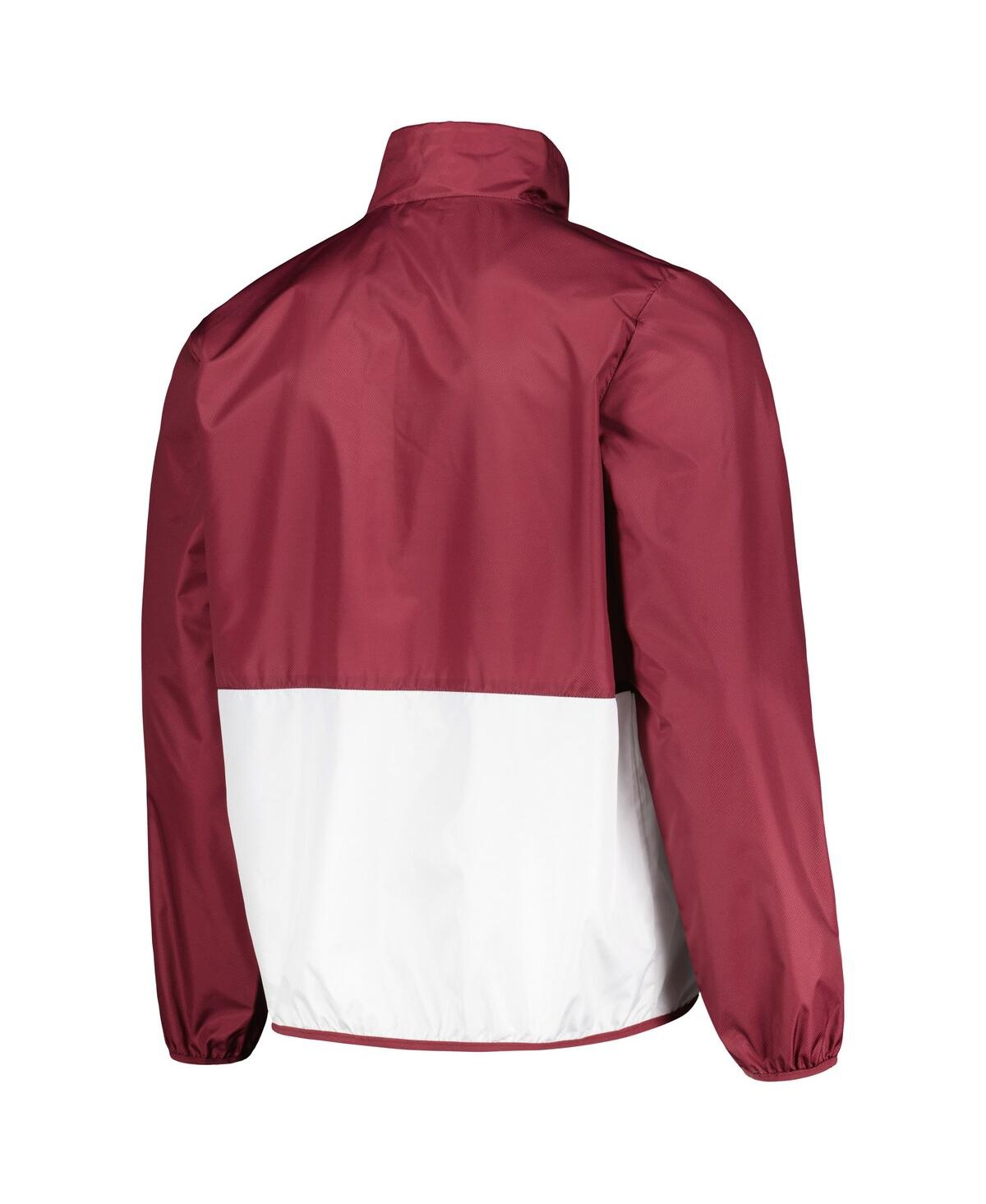 G-III SPORTS BY CARL BANKS MEN'S MAROON ARIZONA STATE SUN DEVILS CORNERMANÂ HALF-ZIP TOP 