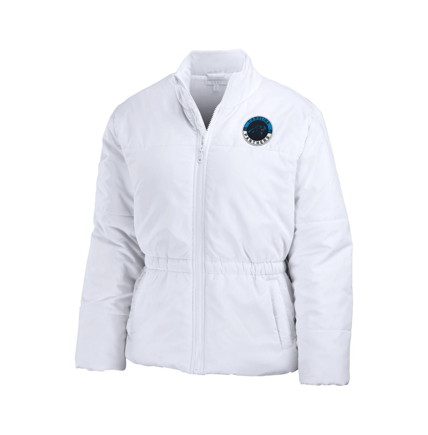 Женская куртка WEAR by Erin Andrews White Carolina Panthers Packaway Full-Zip Puffer — фото 3